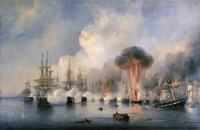 Синопская битва (А.П. Боголюбов, 1860 г.)