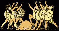 Настенная фреска “Семеро против Фив клянутся над жертвенным животным“