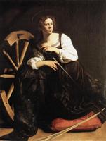 Караваджо. Картина “Святая Екатерина“. 1595-1596 года