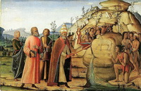 Св. Климент иссекает воду из скалы (Б. Фунгаи, 1498—1501 г.)