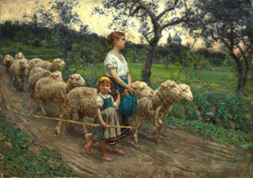 Пастушка со стадами (Ф.П. Микетти)