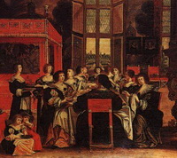 Дамский салон (А. Боссе, XVII век)