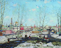 Весна в Троицкой лавре (К.Ф. Юон, 1911 г.)